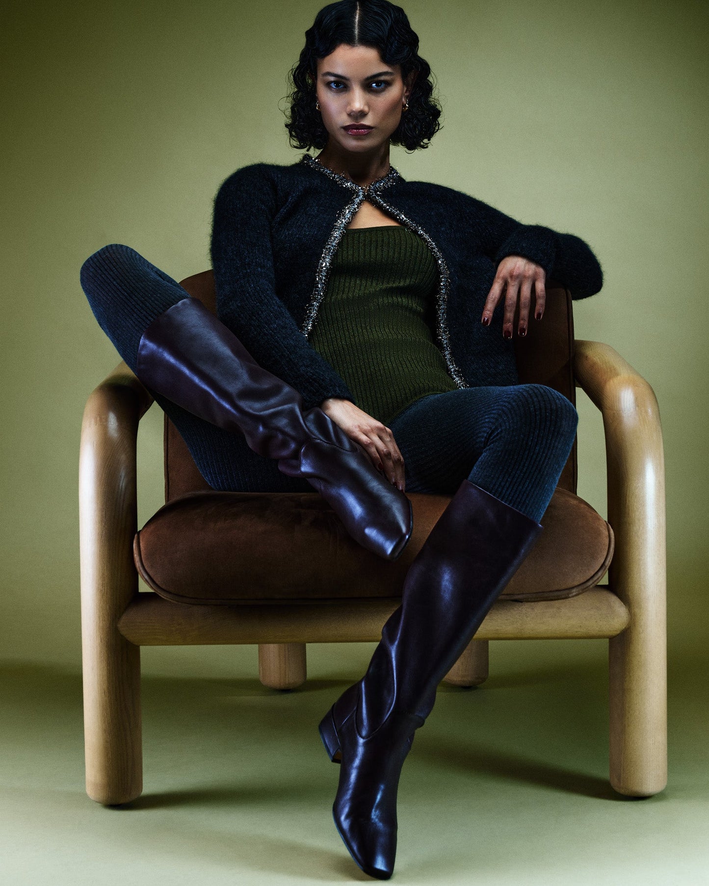 LFY TRAD Gwyneth Black Leather